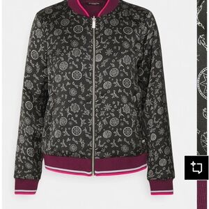 Scotch & Soda Black and White Patterned Bomber Jacket